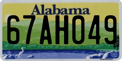 AL license plate 67AH049