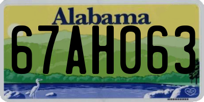 AL license plate 67AH063