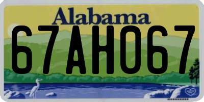 AL license plate 67AH067