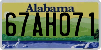 AL license plate 67AH071