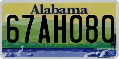 AL license plate 67AH080
