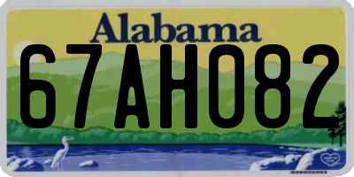 AL license plate 67AH082