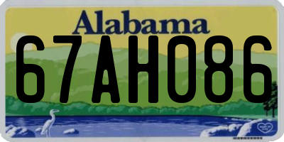 AL license plate 67AH086
