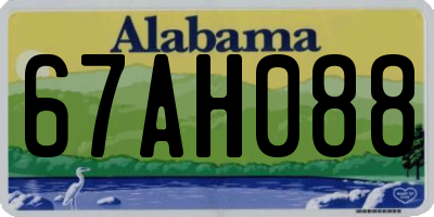 AL license plate 67AH088
