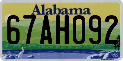 AL license plate 67AH092