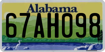 AL license plate 67AH098