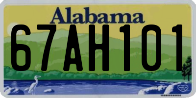 AL license plate 67AH101