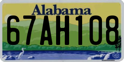 AL license plate 67AH108