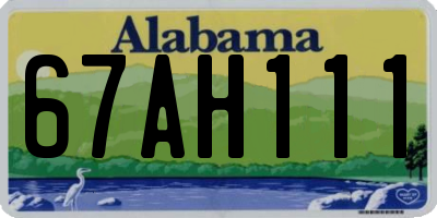 AL license plate 67AH111