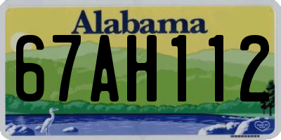 AL license plate 67AH112