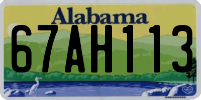 AL license plate 67AH113