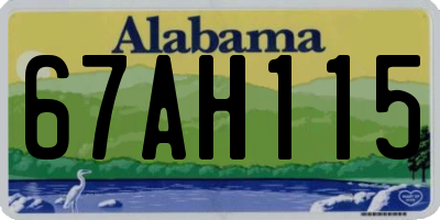 AL license plate 67AH115