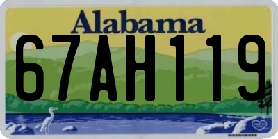 AL license plate 67AH119