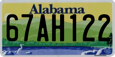 AL license plate 67AH122