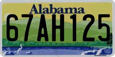 AL license plate 67AH125
