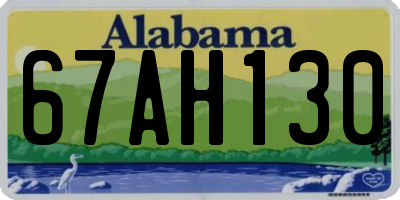 AL license plate 67AH130