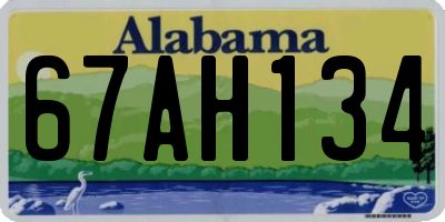 AL license plate 67AH134