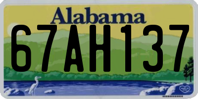AL license plate 67AH137