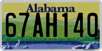 AL license plate 67AH140