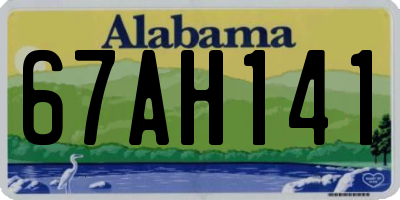 AL license plate 67AH141