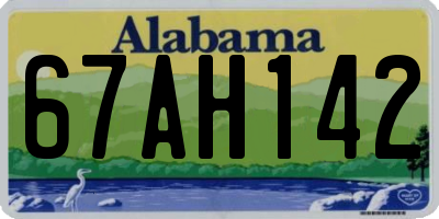 AL license plate 67AH142