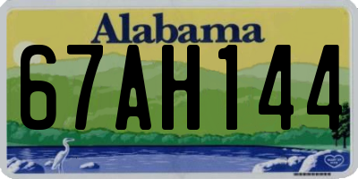 AL license plate 67AH144