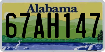 AL license plate 67AH147