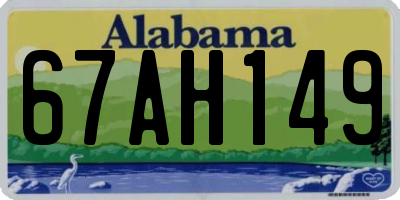 AL license plate 67AH149