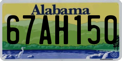 AL license plate 67AH150