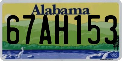 AL license plate 67AH153