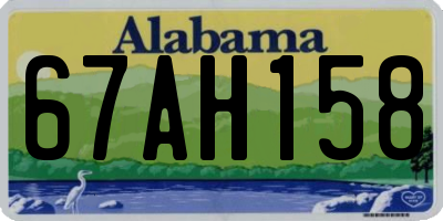 AL license plate 67AH158