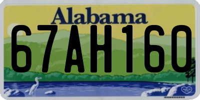 AL license plate 67AH160
