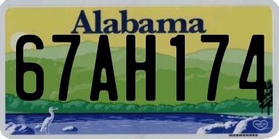 AL license plate 67AH174