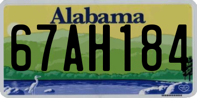 AL license plate 67AH184
