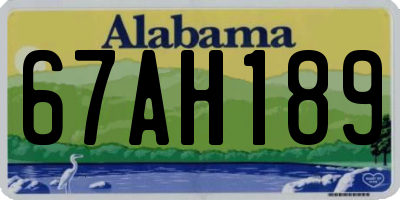 AL license plate 67AH189