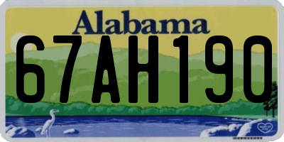 AL license plate 67AH190