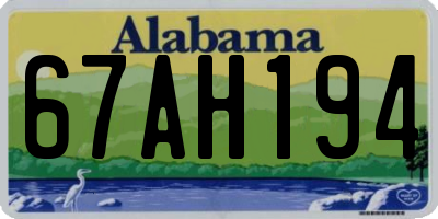 AL license plate 67AH194
