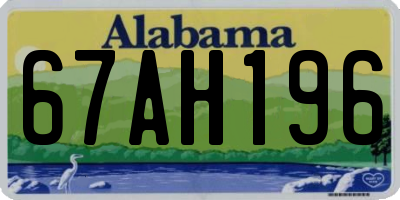 AL license plate 67AH196