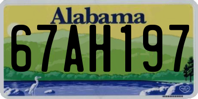 AL license plate 67AH197