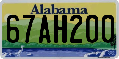 AL license plate 67AH200