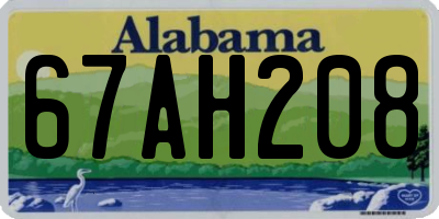 AL license plate 67AH208