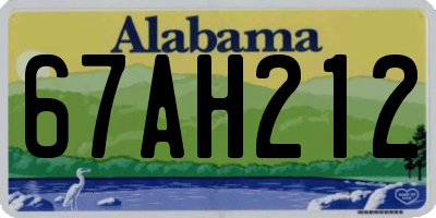 AL license plate 67AH212