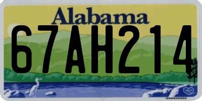 AL license plate 67AH214