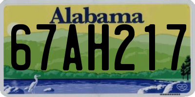 AL license plate 67AH217