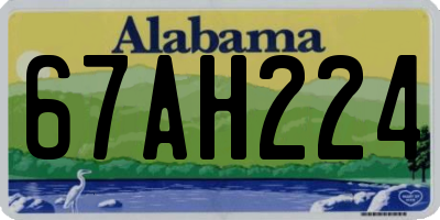 AL license plate 67AH224