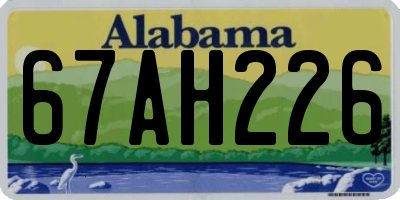 AL license plate 67AH226