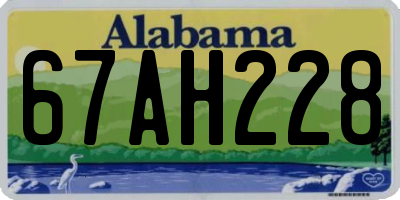 AL license plate 67AH228