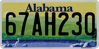 AL license plate 67AH230