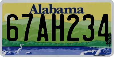 AL license plate 67AH234