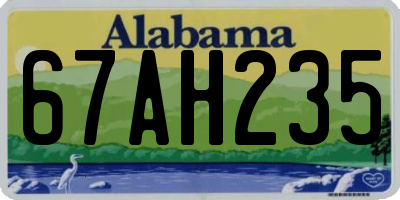 AL license plate 67AH235
